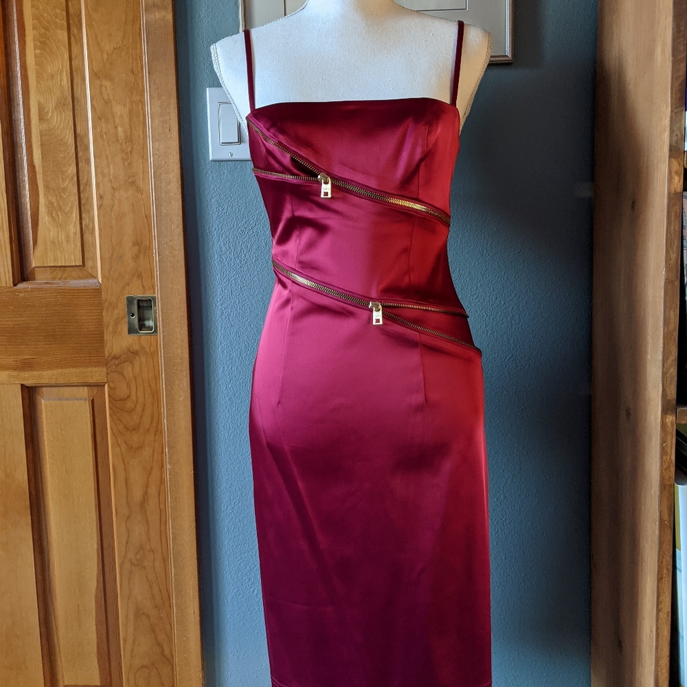 Marc New York fuchsia zipper cocktail dress